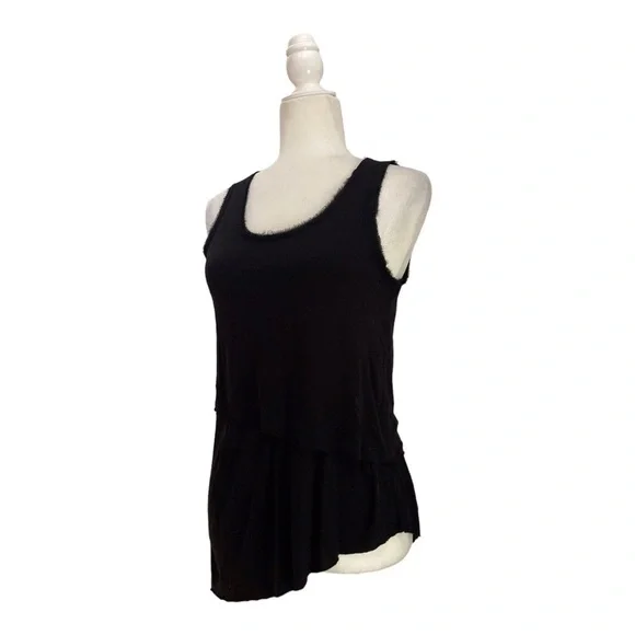 rag & bone Asymmetrical Tiered Tank Sleeveless Top in Black - Picture 8 of 10